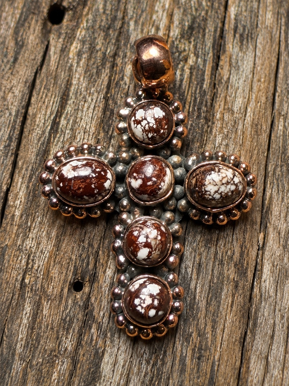 New Genuine Wild Horse Cross Pendant – Copper – 2” x 1.25”